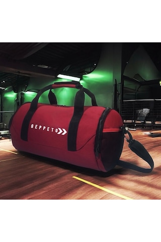 My Geppeto Bag Unisex Fitness Silindir Spor Çantası Bordo