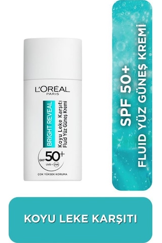 L'Oréal Paris Bright Reveal Koyu Leke Karşıtı Fluid Günlük Yüz Güneş Kremi SPF50+ 50 ML