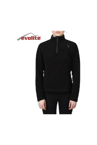 Evolite Fuga Kadın Mikro Polar Sweater - Siyah Çok Renkli