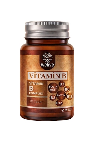 Vitamin B Kompleks 30 Tab B5, B6, B12, Folik Asit, Biotin