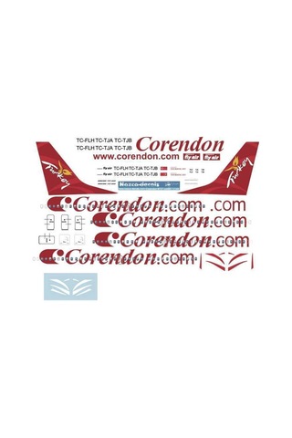 Nazca Decals Cor001 1/144 Ölçek, Corendon Flyair 737-300