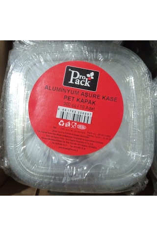 Propack Kapaklı Aluminyum 10'Lu Kase 300 Cc