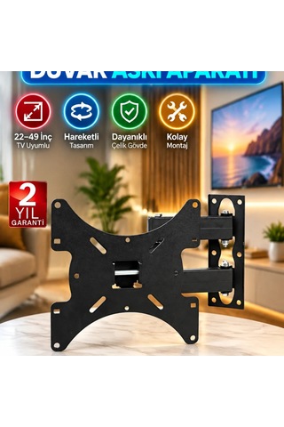 22 49 İnç Led Ve Lcd Tv Uyumlu Hareketli Duvar Askı Aparatı