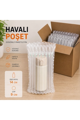 Havalı Poşet Ambalaj Şişe Boyu 14cm Çap 9cm - 20 Adet