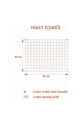60x80 Fotoğraf Askısı Tel Pano Gold 2 Adet Mini Mandal 4 Adet Montaj Çivisi Hediyemizdir.