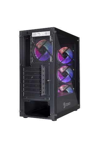 Zoko Melody 4x12 CM Auto Rainbow Fanlı Temper Cam Mesh Panel Gaming Bilgisayar Kasası