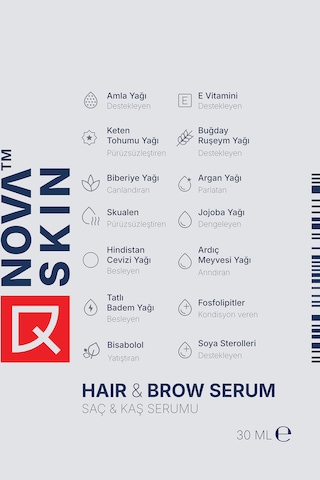 Novaskin Saç Ve Kaş Bakım Serumu