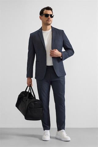 Süvari Lacivert Slim Mono Yaka Düz Torba Cep 6 Drop Takım Elbise Tk1006900386-m09 Lacivert