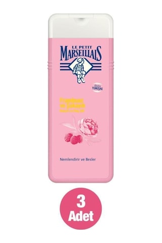 Le Petit Marseillais Frambuaz ve Şakayık Banyo ve Duş Jeli 400 ML x 3
