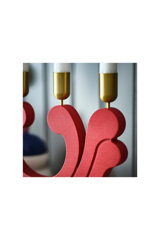 Ikea Vinterfint Şamdan 14.5 Cm Kırmızı