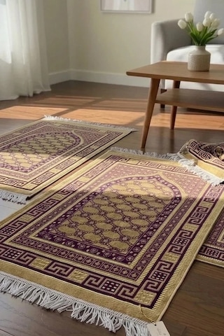 5 Adet Kadife Seccade Eflatun 70cmx110cm 400gr Hac Ve Umre Çok Renkli