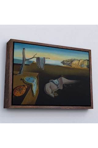 Ahşap Çerçeveli Salvador Dali - Belleğin Azmi Tablo - The Persistence Of Memory-7128