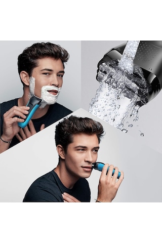 Braun Series 3 Proskin Elektrikli Tıraş Makinesi, Düzeltici, Erkek Elektrikli Tıraş Makinesi, Seyahat Çantalı, Erkeğe Hediye, Islak Ve Kuru, Almanya'da Üretilmiştir, 3045s, Siyah/mavi