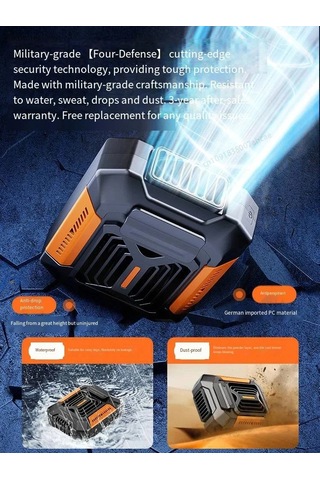 Liangmei Kişisel Kemer Klipsi Fan Taşınabilir Güç Bankası El