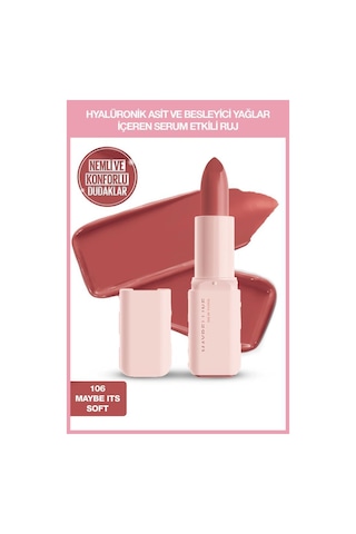 Maybelline New York Sky High Rosegold Glitz Maskara + Serum Etkili Hyalüronik Asit Ve Besleyici Yağ İçeren Ruj 106