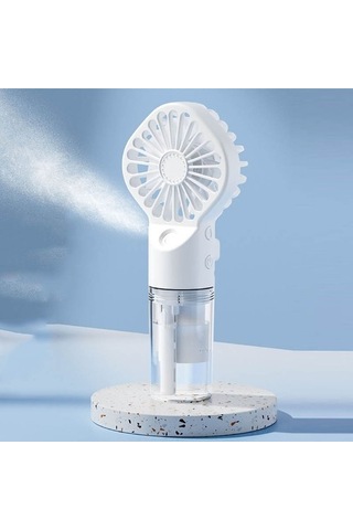 Dgplz Store Fl06 Handhd Sprey Nemlendirici Fan Usb Taşınabilir Fan 7w1s6b Beyaz