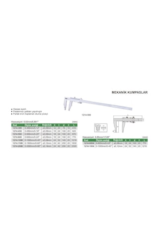 Insize 1214-600 Mekanik Kumpas