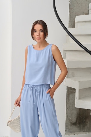 Paw Garage Kadın Celeste Bluz-pantolon Yazlık Takım, Kadın Giy-çık Takım Mavi