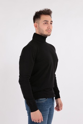 Cazador 3604-fw Erkek Tam Balıkçı Kazak 23KCEEO03604-R1534 Siyah