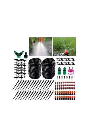 Hallow-bahçe İçin Otomatik Damla Sulama Kitleri 2x15m 4/7-inç 30m