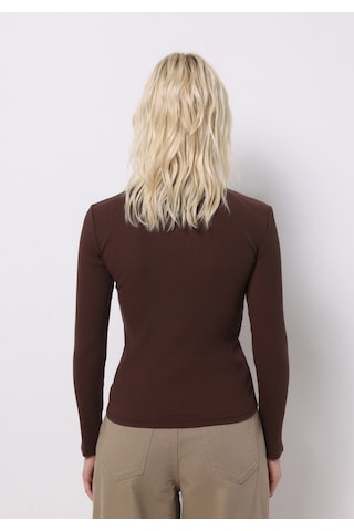 Colin's Colins Slim Fit Yarım Balıkçı Yaka Düz Kadın Kahverengi Tişört Cl1076035 Q1.v2 Brw Kahverengi