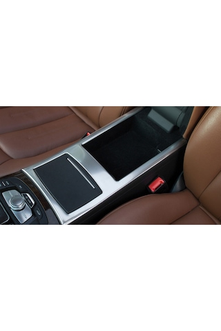 Audi A6 2012-2016 Kol Dayama Saklama Kutusu Krom Metal Kaplama