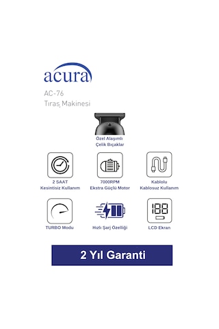 Acura Ac-76 Lazer Epilasyon Öncesi Tüm Vücut Tıraş Makinesi