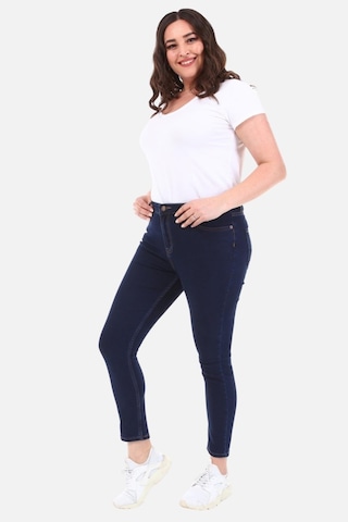 Slim Fit Jean Büyük Beden Yüksek Bel Dar Kesim Esnek Kot Pantolon C597 001