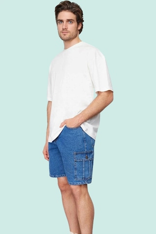 Ersefa Erkek Denim Şort Pamuk Casual Günlük Kullanım Dayanıklı Malzeme Y Açık Mavi