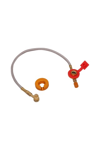 Suofeng Kamp Ocağı Bağlantı Seti: Toz Koruma Kapaklı Valf + Metal Kaplı Esnek Boru, Yakıt Tasarrufu Ve Dayanıklılık Özellikleriyle Çeşitli Ocak Modellerine Uygun Gümüş