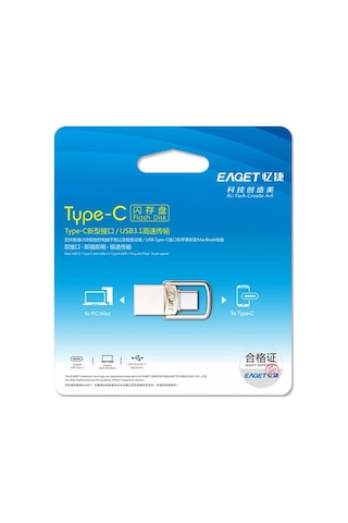 Eaget 32g Usb 3.1 + Type-c / Usb-c Arayüzü Metal Twister Flash U Disk, Mikro Usb Otg Adaptörü İle