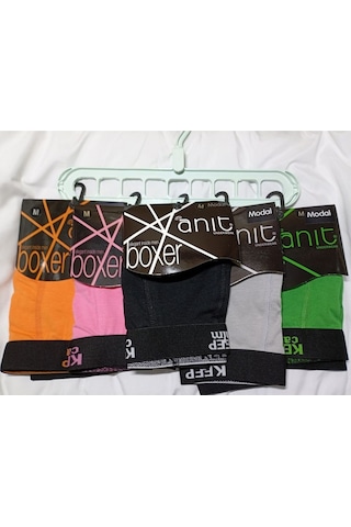 Anıt Erkek Boxer Modal Keep Calm Yazılı 5Li Ekonomik Paket 001