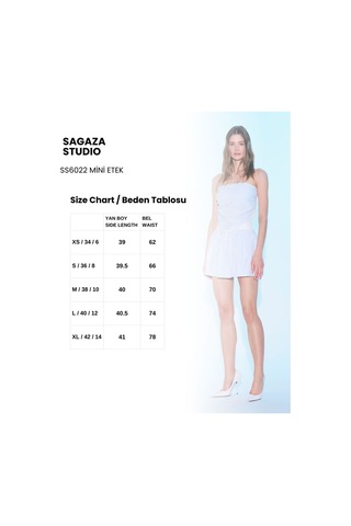 Sagaza Studio Ss6022 Kalın Lastikli Mini Etek Bebe Mavisi