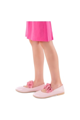 Kiko Kids Rugan Kız Çocuk Babet Ayakkabı Arç 02 Pudra