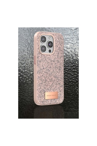 Onegif Apple iPhone Uyumlu 15 Pro Bright Simli Kapak - Siyah Çok Renkli