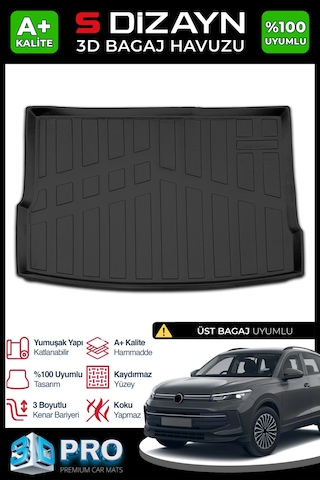 S-dizayn Vw Tiguan 3d Pro Bagaj Havuzu 2024 Üzeri A+ Kalite