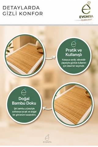 Bambu Banyo Paspası Doğal Bambu Duş Önü Paspas Dekoratif Ahşap Görünümlü Banyo Ve Ev Paspası Kahverengi
