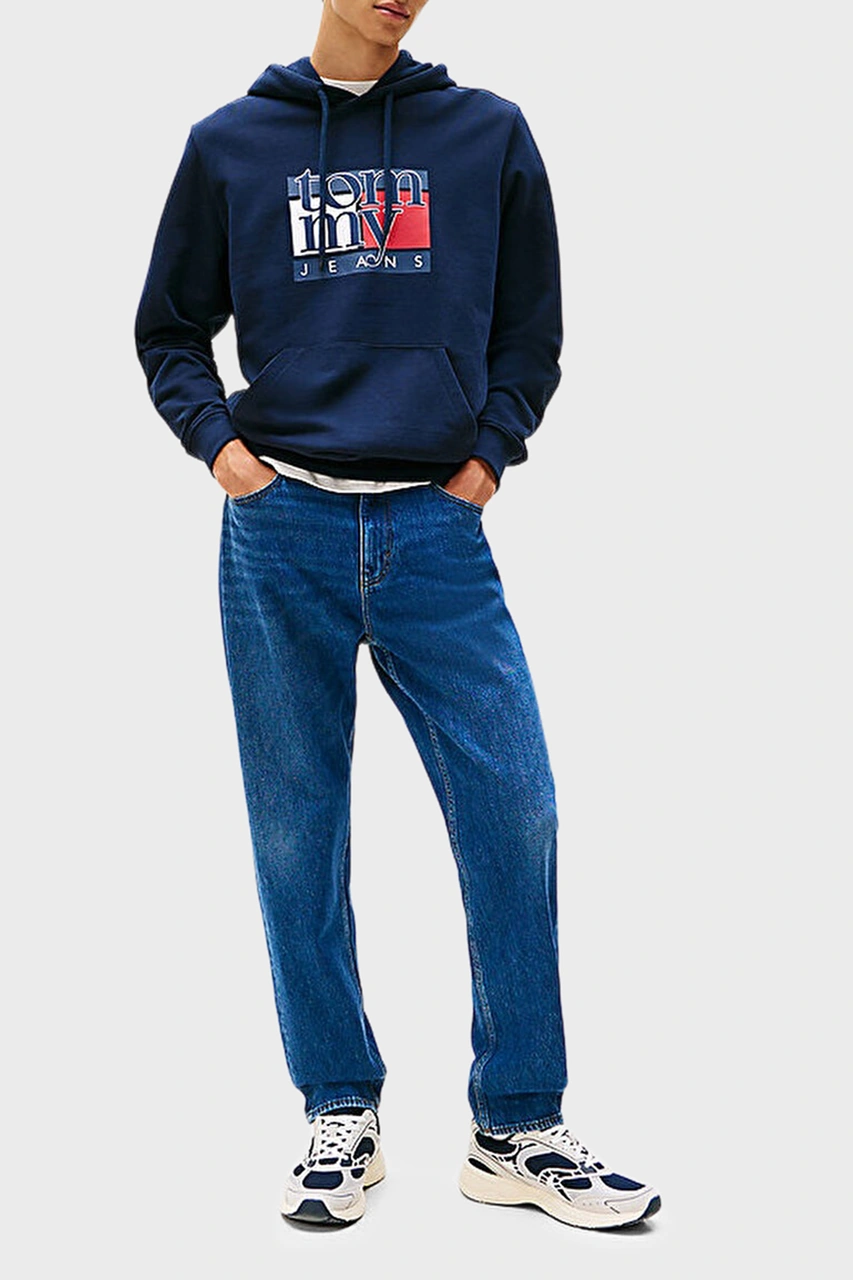 Tommy Jeans Erkek Sweat Dm0dm22092 C1g Lacivert Lacivert