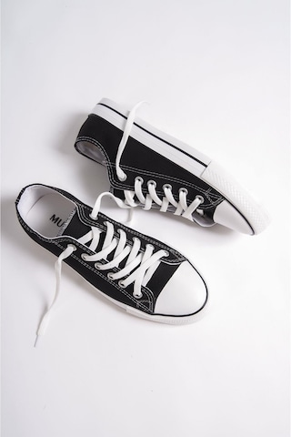 Mubiano Mbcvs200s Düz Taban Bağcıklı Erkek Siyah Bez Spor Ayakkabı & Sneaker Siyah