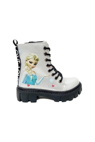 Fix Kids 9603-1 Parlak Deri Fashion Kız Çocuk Bot Gümüş
