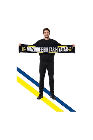 Fenerium Fenerbahçe Sarı Lacivert Palamutlu Unisex Dokuma Atkı