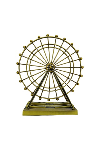 Vintage Metal İngiltere Dönme Dolap Xl 21cm Bronz London Eye Biblo No.1