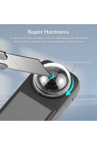 Springsun Puluz Pu989t Panoramik Kamera Lens Koruyucuları Lens Koruyucu Kapak Şeffaf Lens Kapağı Yedek Insta360 X4 Aksesuarları