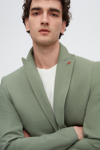 Twn Slim Fit Yeşil Armürlü Uçan Blazer Kumaş Ceket 4ef04zb024092 Yeşil