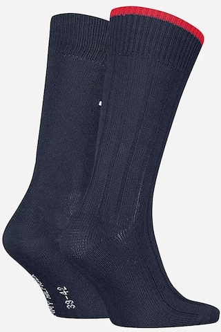 Tommy Hilfiger Structured Ribbed 2 Pack Socks Navy Kalın Pamuklu Uzun Çorap 2 Li Pkt Lacivert