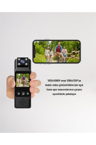 Hareket Algılayıcılı Taşınabilir Mini Kamera - 3mp Fotoğraf Düşük Güç Tüketimi