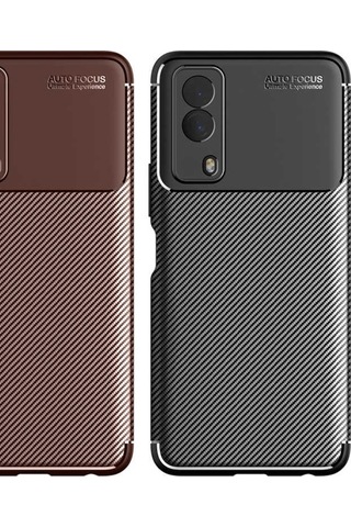 Vivo Y53S 4G Kılıf Karbon Silikon Case Kapak