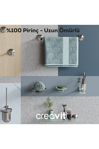 Creavit BJ11023 Joyful Diş Fırçalık Krom