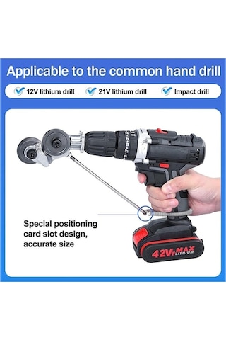 Yihemaoyi Elektrikli Matkap Tornavida İçin Metal Demir Teneke Plaka Kesici 0.8mm Kesme Aleti Adaptörü Başlığı Ucu