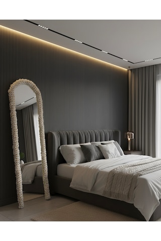 Gold Çerçeveli Papatyaların Büyüsüyle Buluşan "daisy Dreams" Boy Aynası Altın